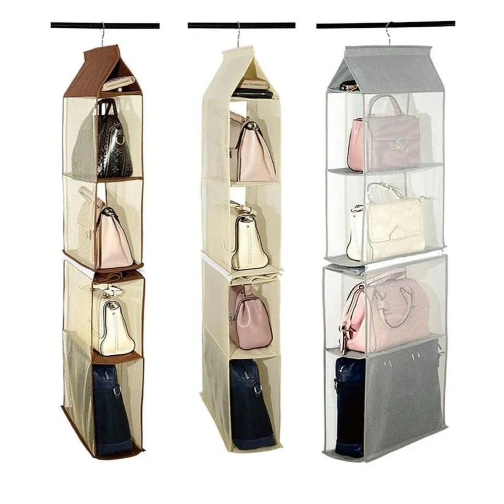Hanging Organizer Bag, Foldable Non-Woven Storage Bag for Wardrobe